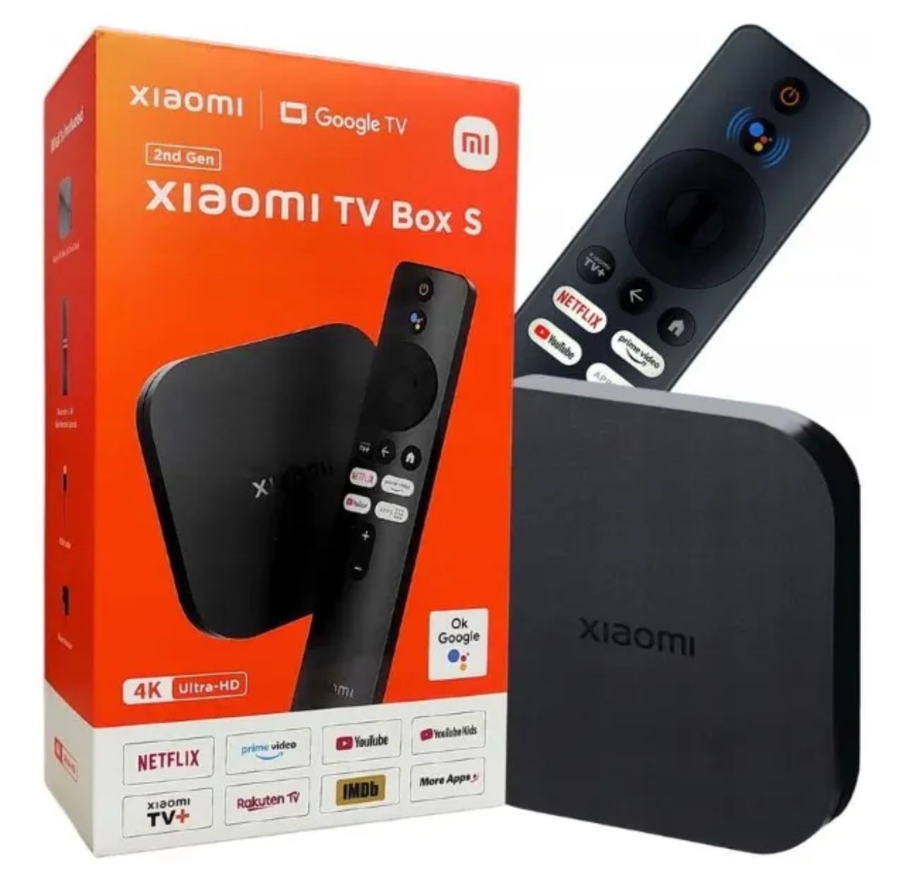 Xiaomi Mi Tv Box S 2nd Control De Voz 4k 8gb Con 2gb Ram Col Negro De Voz