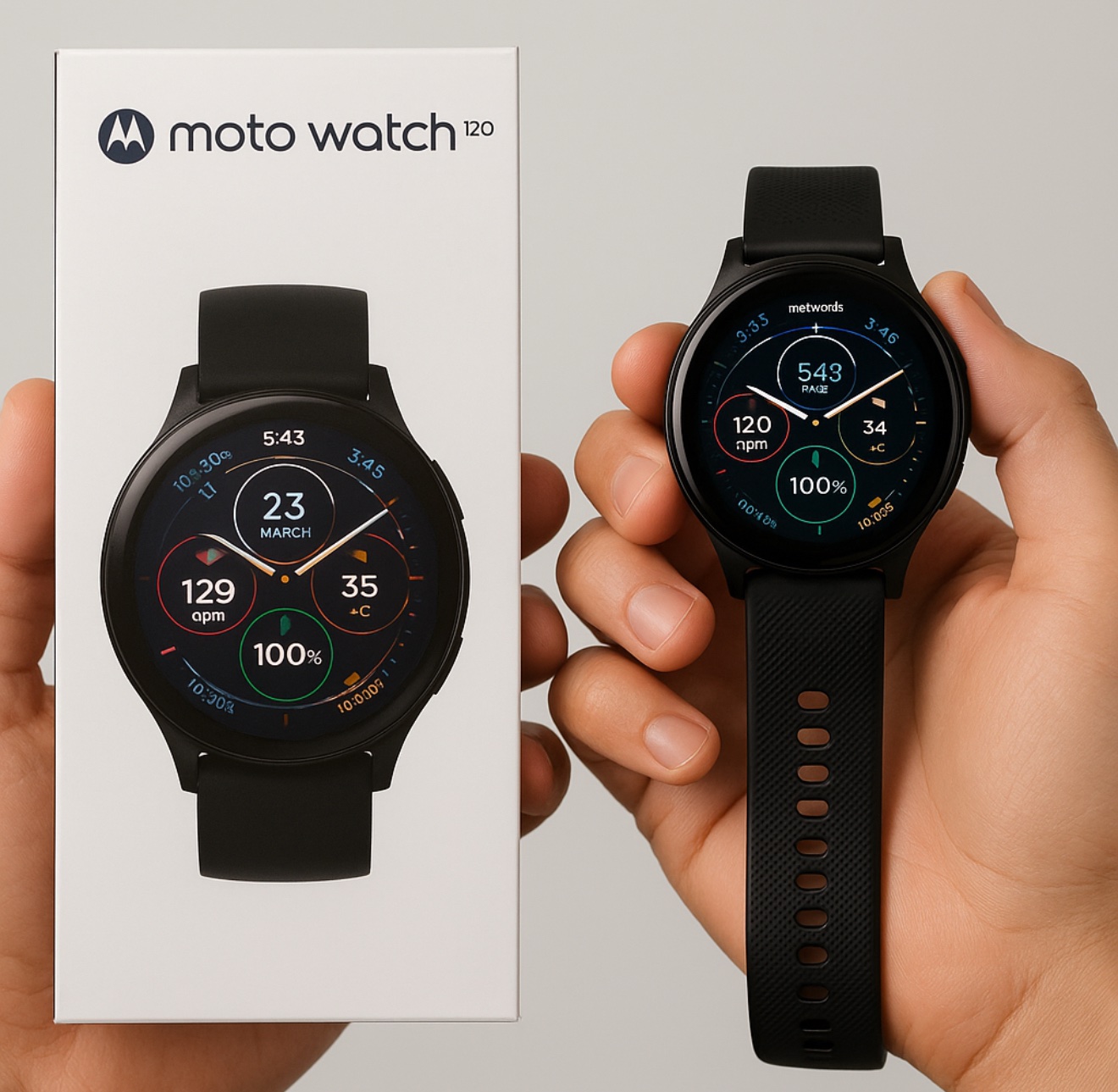 Moto Watch 120 – Tecnología, salud y estilo en tu muñeca