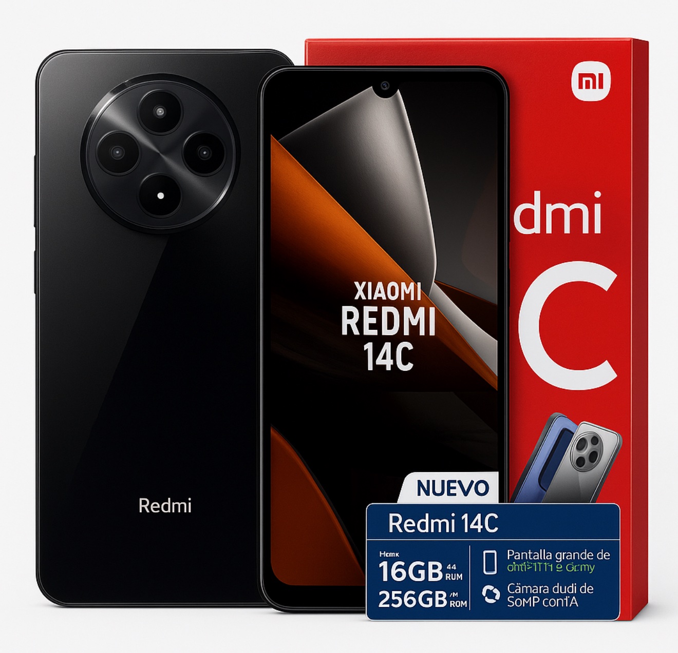 Xiaomi Redmi 14c 256gb 16gb Ram Extendida Negro
