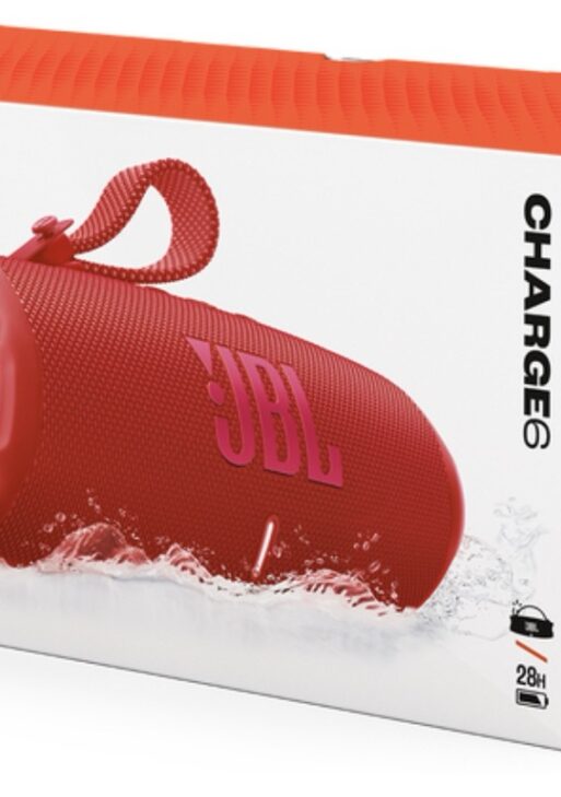 Altavoz Bluetooth Jbl Charge 6 Portátil Original Negro Rojo