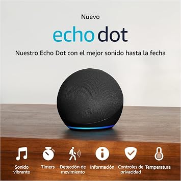Alexa echo dot negro (caja abierta)