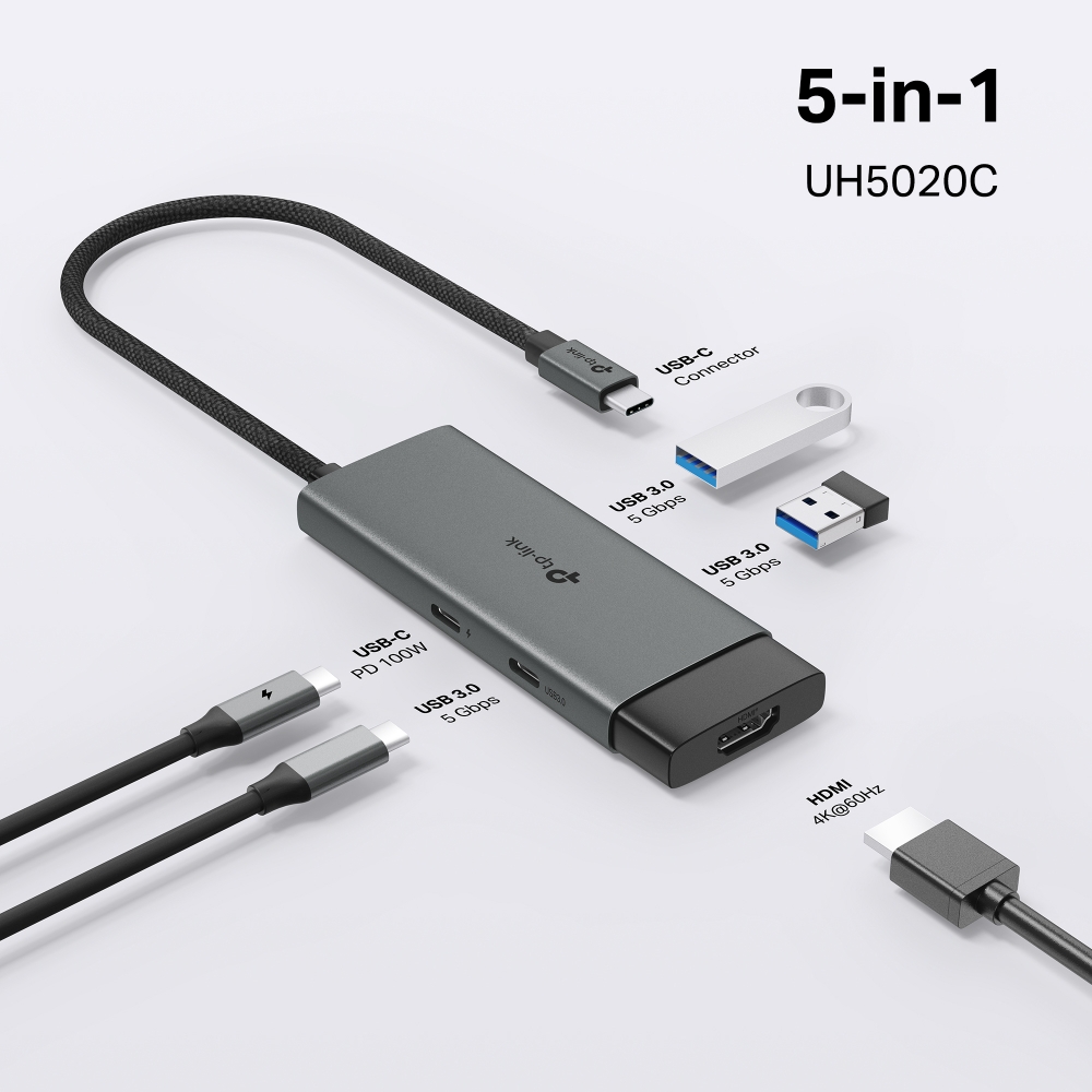 Hub USB-C TP-Link UH5020C 5 en 1 HDMI/USB-A